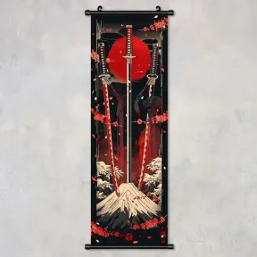 Холст на стену Мечи самурая, 40х120 см