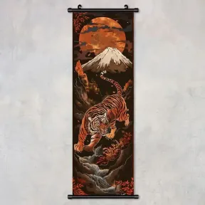 Холст на стену Японский тигр, 40х120 см
